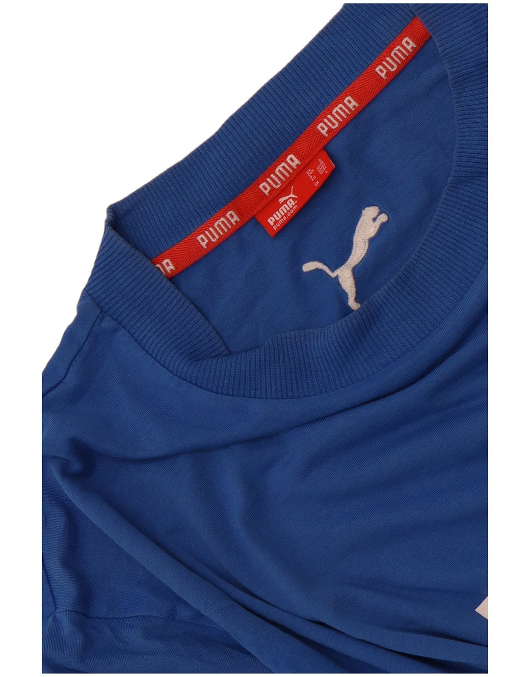 Puma Herre Grafisk T-Shirt Top Stor Blå Bomuld