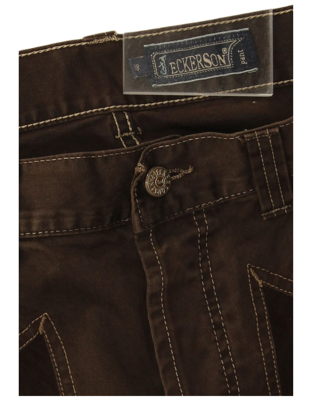 Jeckerson Straight Jeans til mænd W38 L32 Brun Colourblock