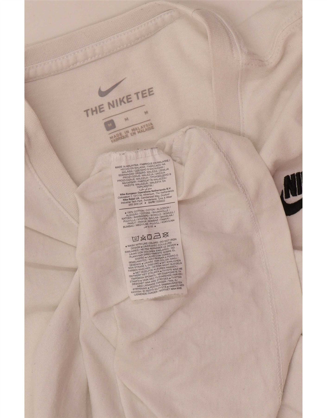 Nike T-shirt top mellem mænd, hvid bomuld