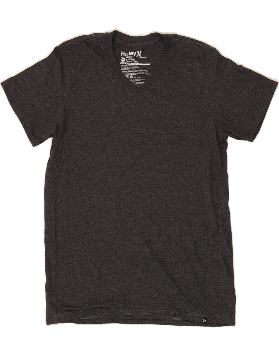 HURLEY Mens T-Shirt Top Medium Grey Cotton Vintage Hurley and Second-Hand Hurley from Messina Hembry 