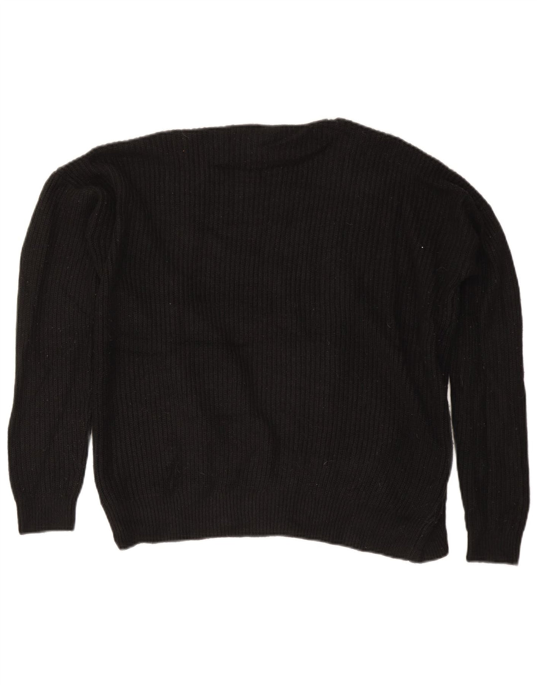 MOSSIMO Womens Oversized Open Cardigan Sweater UK 14 Medium Black Acryl