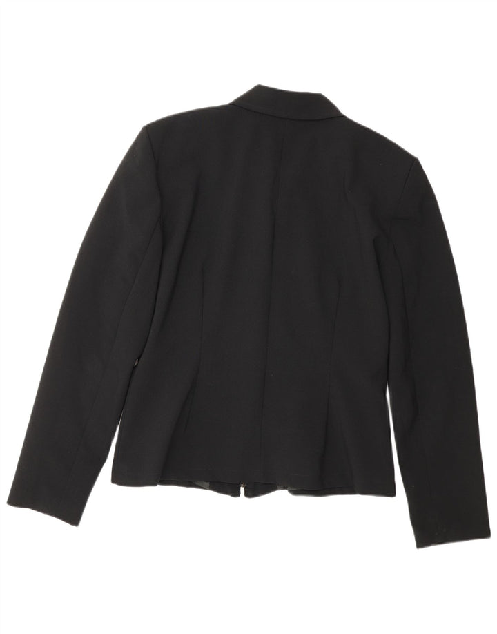 Naf Naf Dame Blazerjakke med fuld lynlås UK 10 Small Black Polyester
