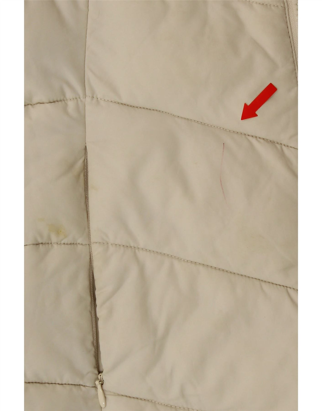 JOULES Womens Padded Gilet UK 12 Medium Off White Polyester Vintage Joules and Second-Hand Joules from Messina Hembry 