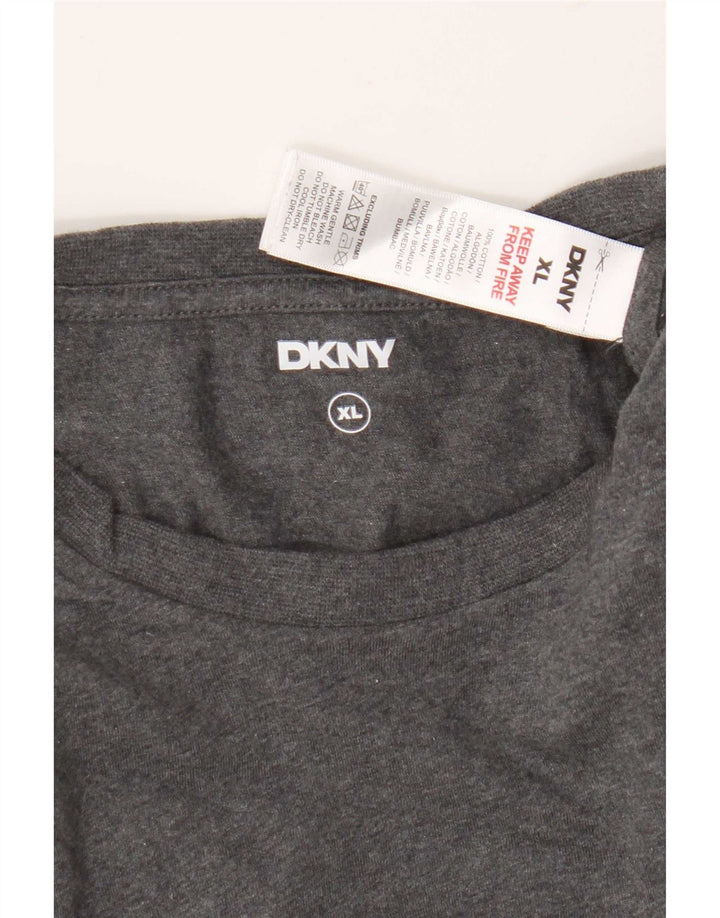 Dkny Herre T-Shirt Top XL Grå Bomuld