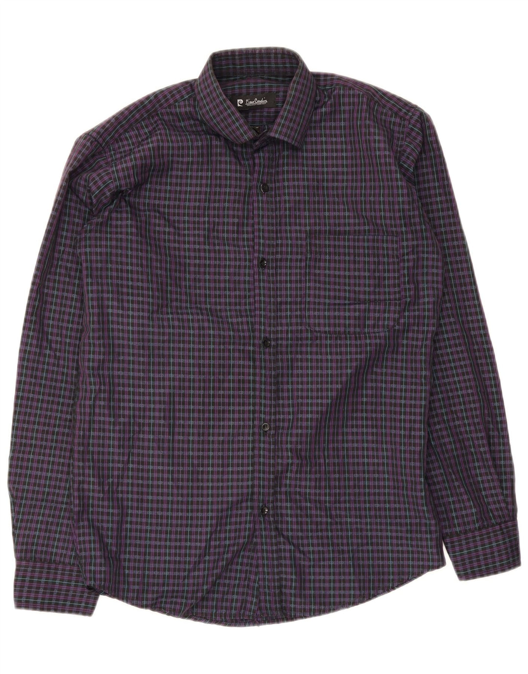 Pierre Cardin Herre Regular Fit skjorte str. 15 Medium Lilla ternet