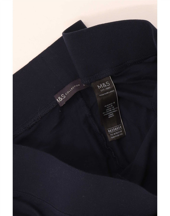Marks & Spencer Dame Leggings UK 18 XL Navy Blue Viscose