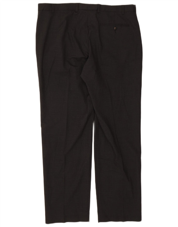 Marks & Spencer Herre Regular Fit Suit Bukser W38 L31 Sort Uld