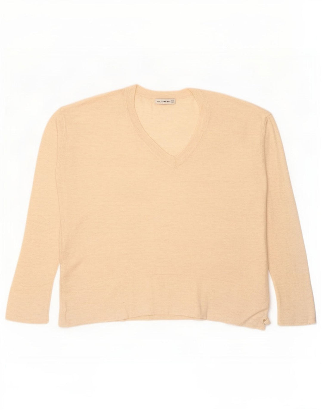 Zara Dame Oversized Top Langærmet UK 14 Medium Beige Flecked