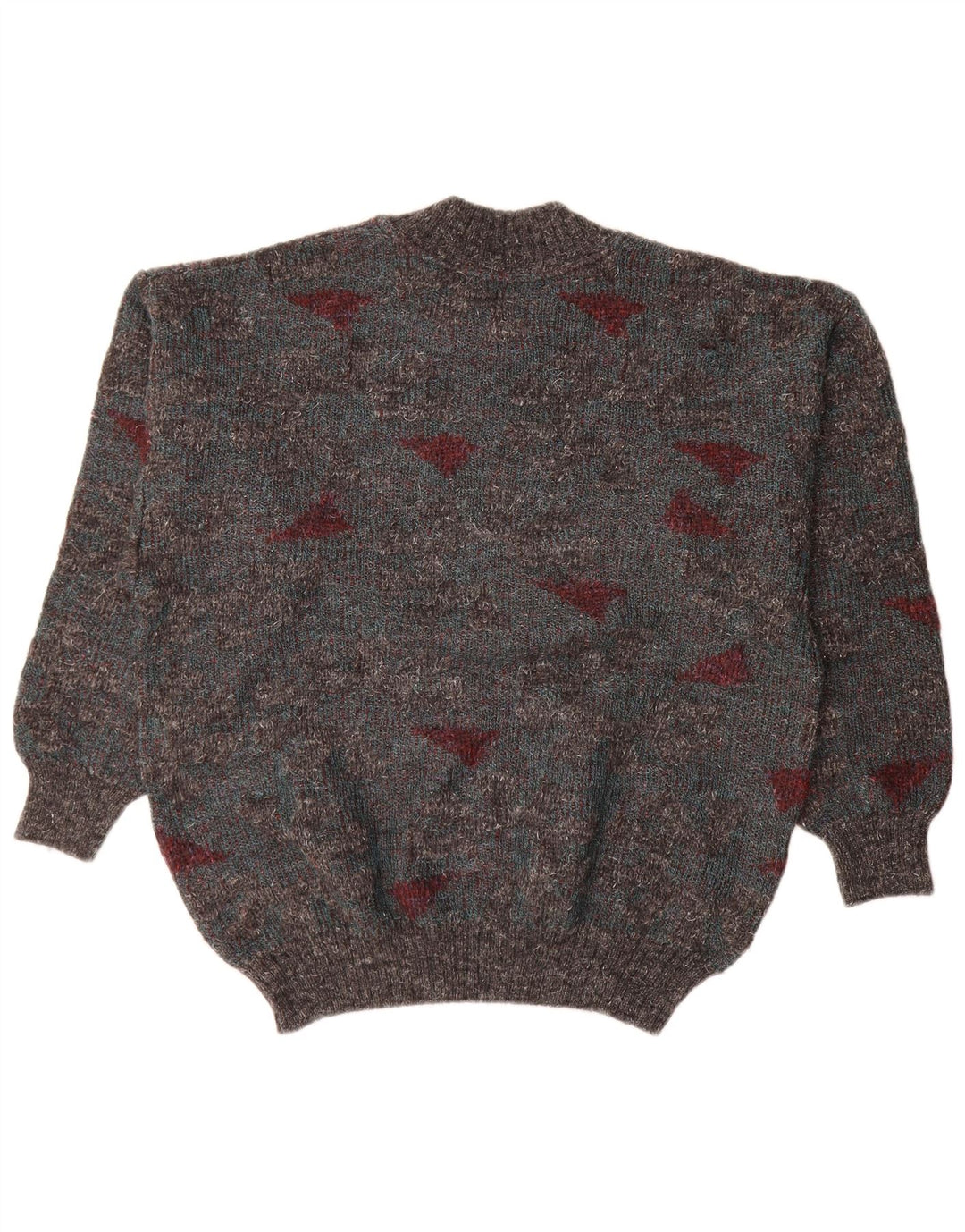 Lambers Dame Turtle Neck Jumper Sweater UK 20 2XL Grå Geometrisk