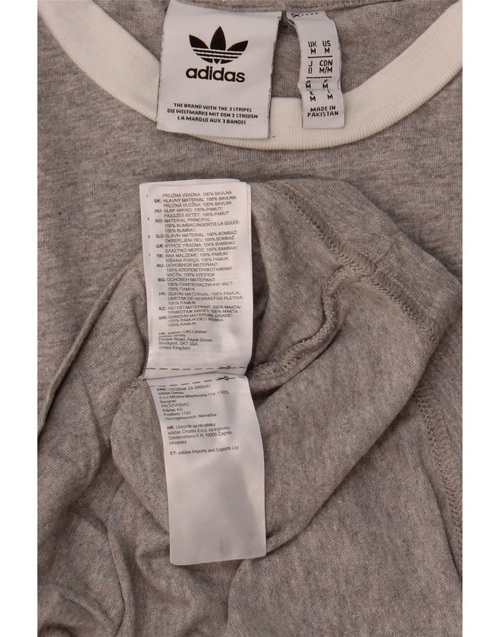 Adidas T-shirt top mellem grå bomuld til mænd