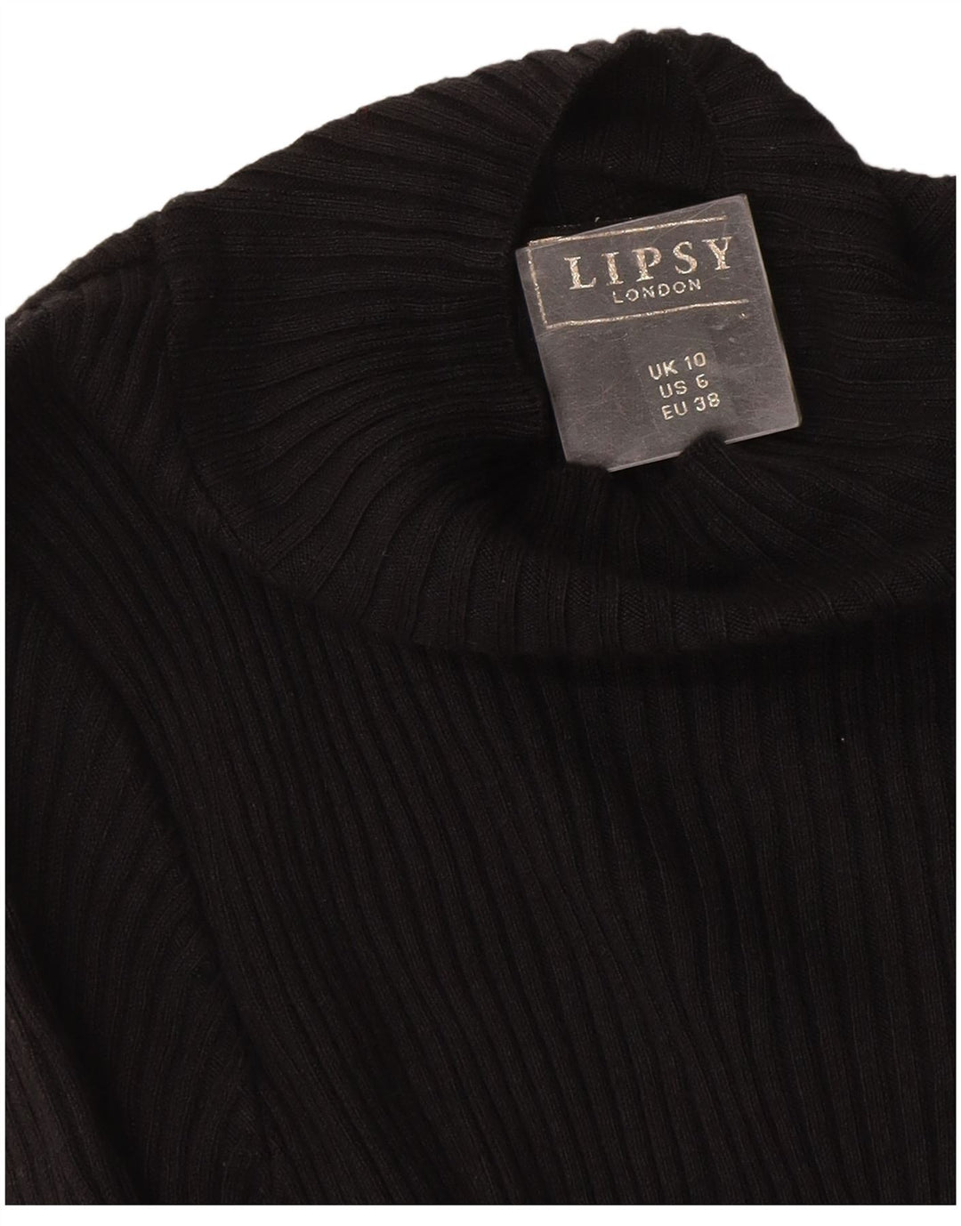 Lipsy Dame Jumper Dress UK 10 Small Black