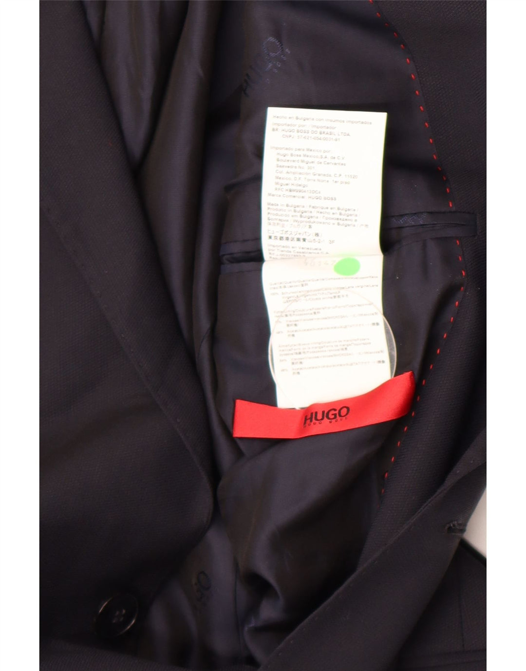 Hugo Boss Herre 2-knaps blazerjakke UK 46 Small Navy Blue Viscose