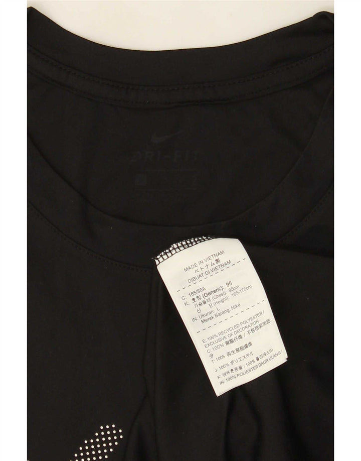 Nike Herre Dri Fit Grafisk Vest Top Stor Sort Polyester