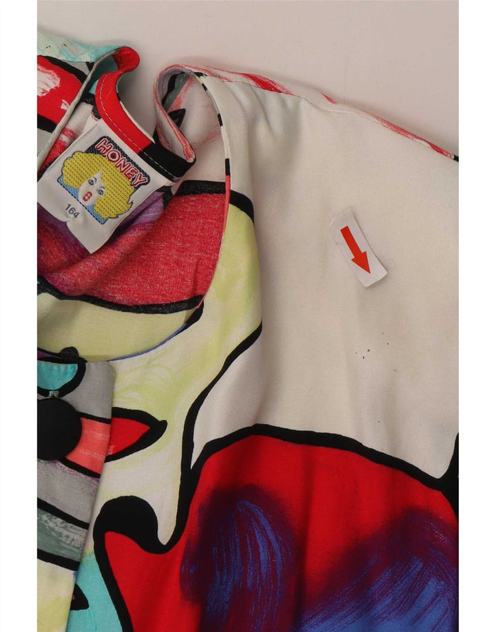 C&A Womens Abstrakt mønster Skjortebluse UK 16 Large Multicolor