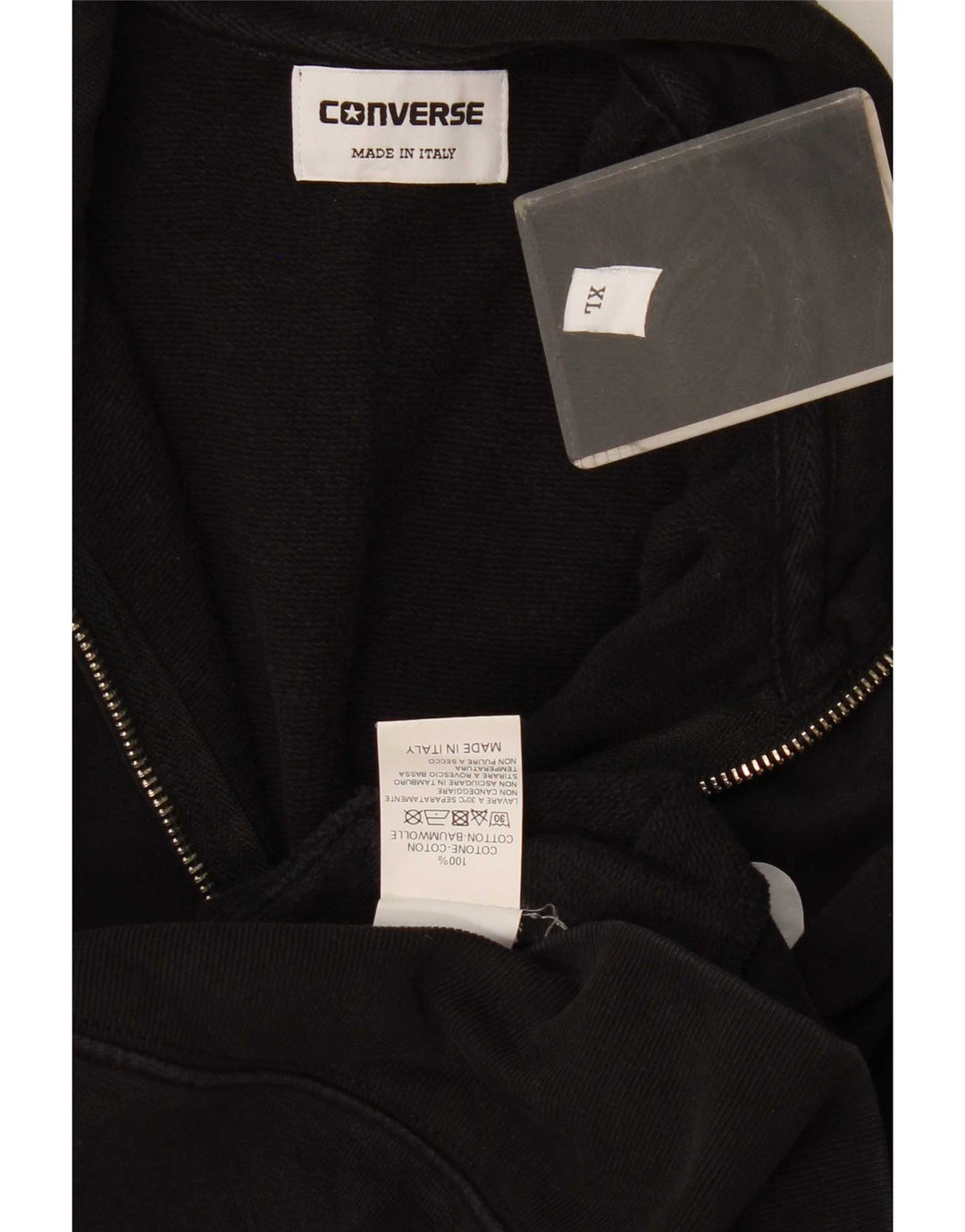 Converse Træningsdragt til mænd Topjakke XL Sort Bomuld
