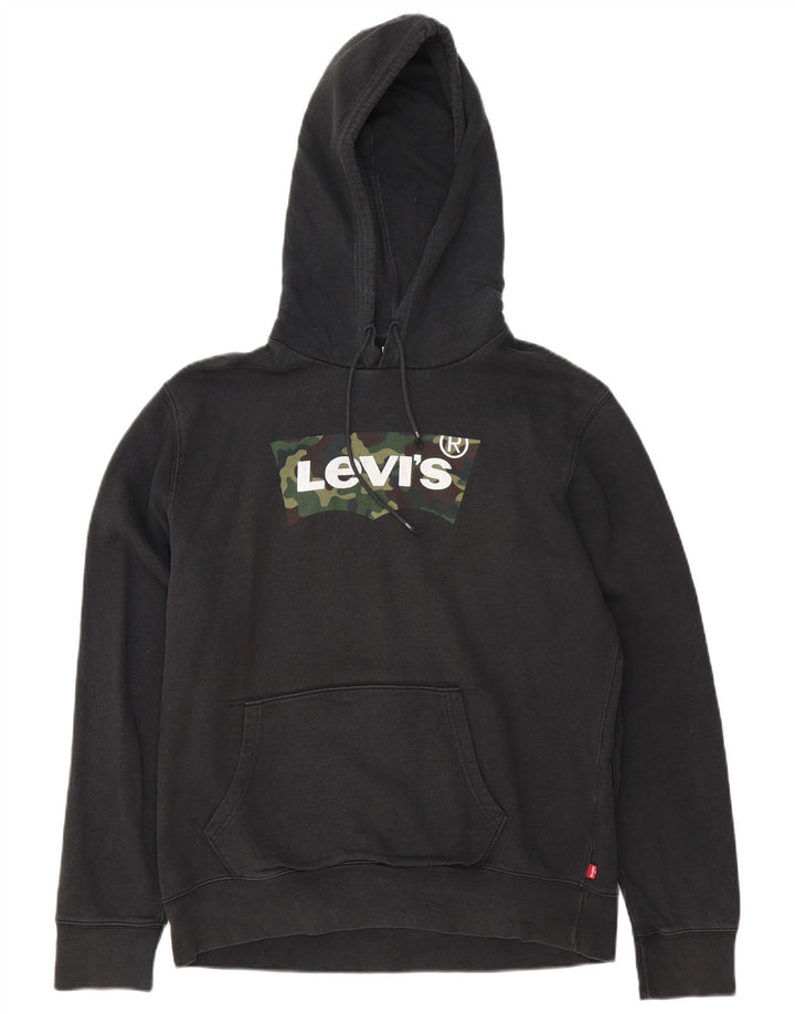 Levi's Grafisk hættetrøje til mænd mellem sort bomuld