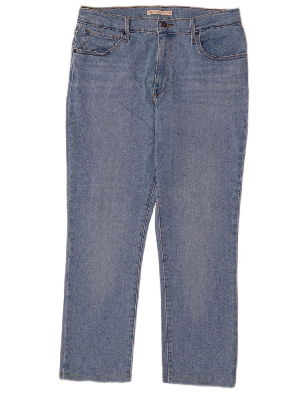 LEVI'S Womens 724 High Rise Straight Jeans W32 L26 Blue Cotton