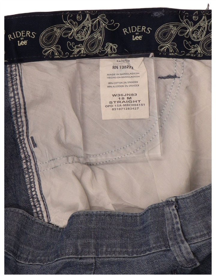 LEE Riders Højtaljede Casual Bukser US 18 2XL W36 L31 Blå