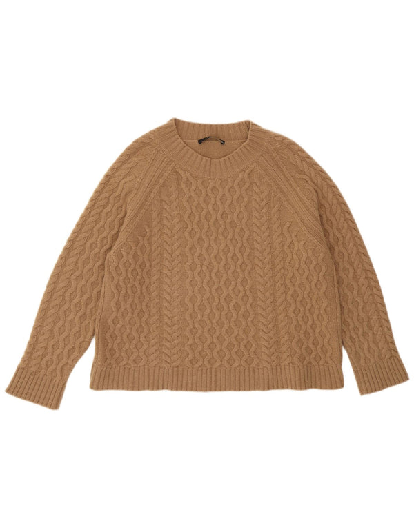 Max Mara Dame Weekend Boat Neck Jumper Sweater UK 16 Large Beige