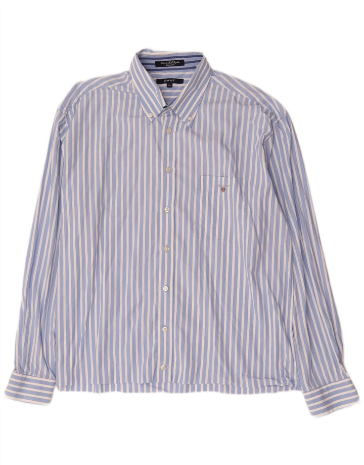 Gant herre Regular Fit skjorte XL blå stribet bomuld