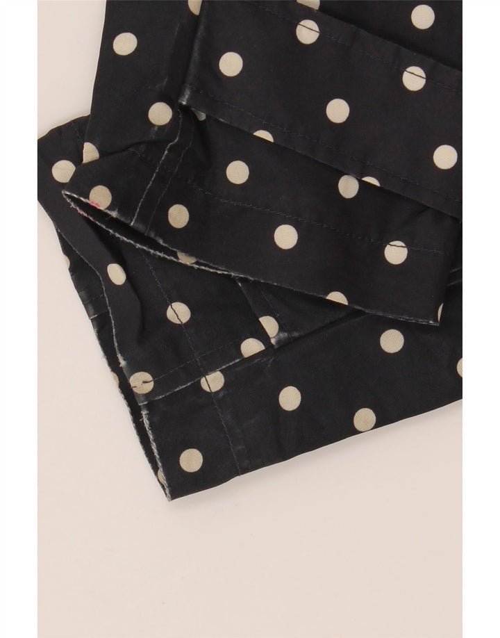 JOULES Dame Oversized Windbreaker Coat UK 10 Small Navy Blue Polka Dot