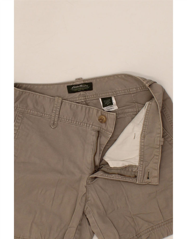 EDDIE BAUER Womens Chino Shorts US 8 Medium W28 Grey Cotton Vintage Eddie Bauer and Second-Hand Eddie Bauer from Messina Hembry 
