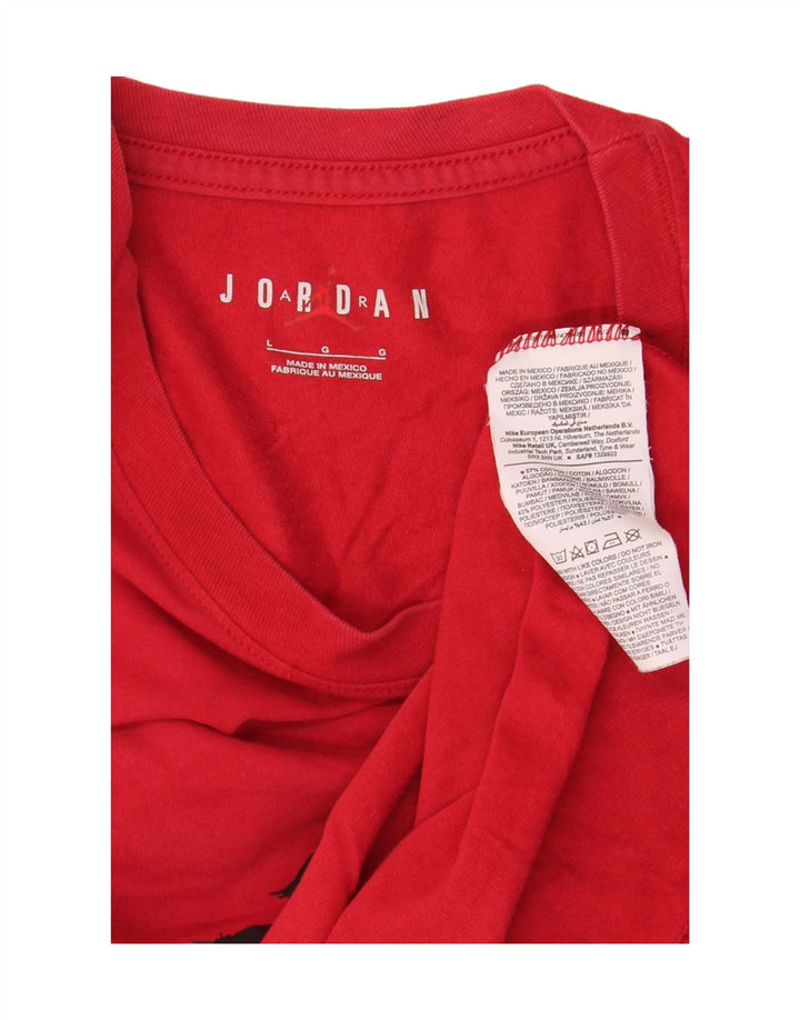 Jordan Herre T-Shirt Top Stor Rød Bomuld