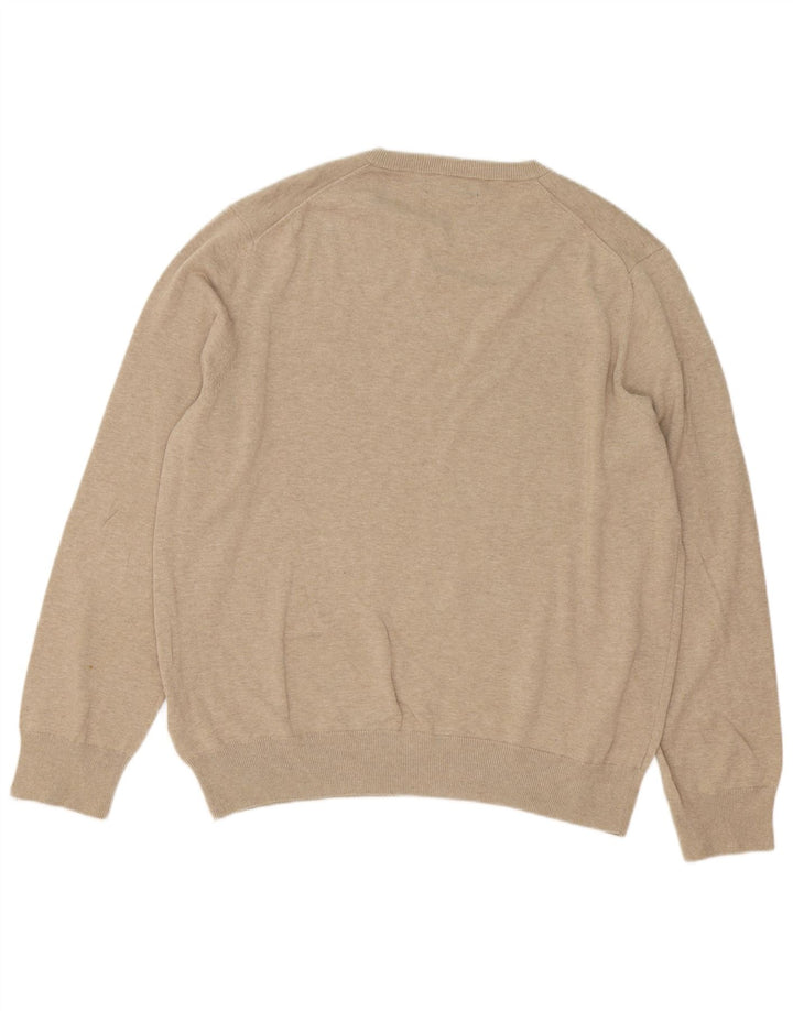 Marks & Spencer Herre sweater med rund hals XL Beige bomuld