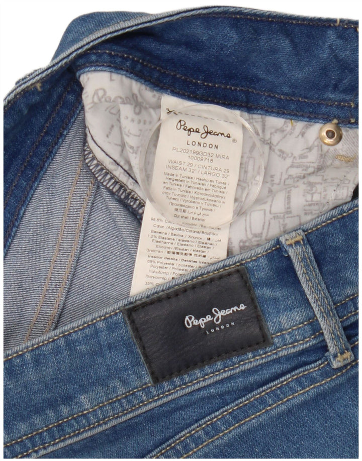PEPE Jeans Dame Slim Jeans W29 L32 Blå Bomuld