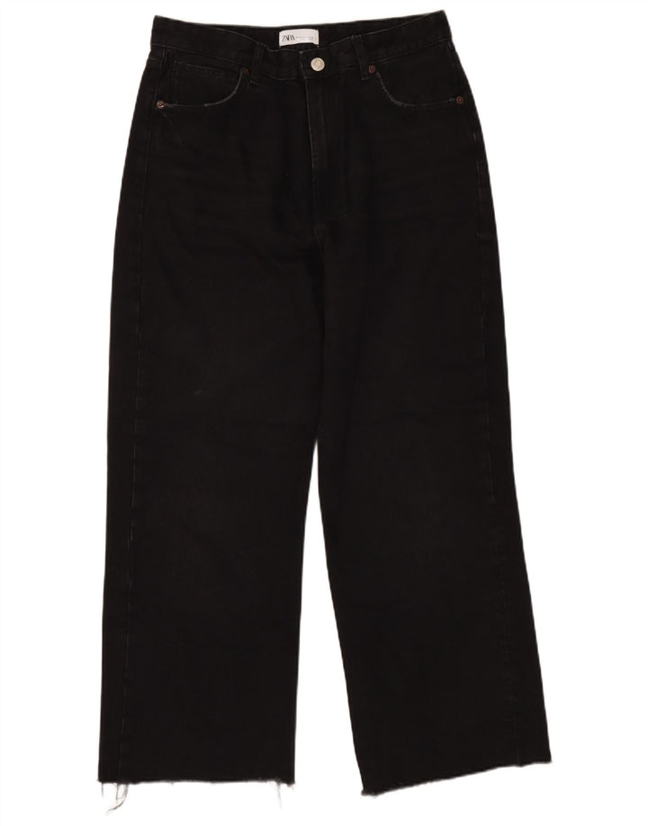 Zara Dame Løse Jeans EU 42 Large W32 L28 Sort
