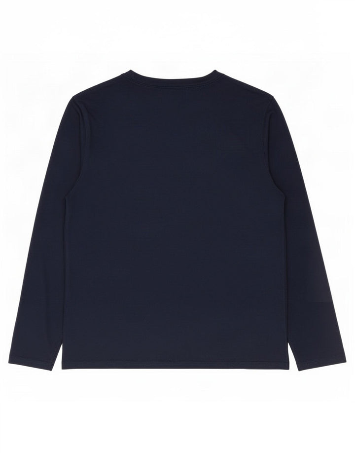 Nike Herre Dri Fit grafisk top langærmet XL marineblå polyester