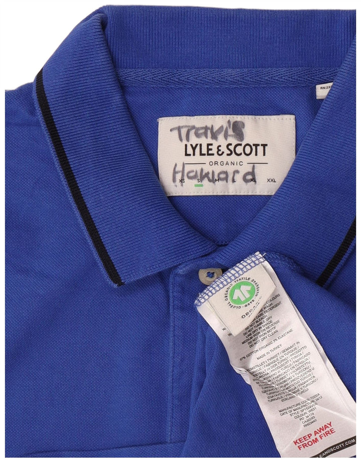 Lyle & Scott herre poloskjorte lille blå bomuld