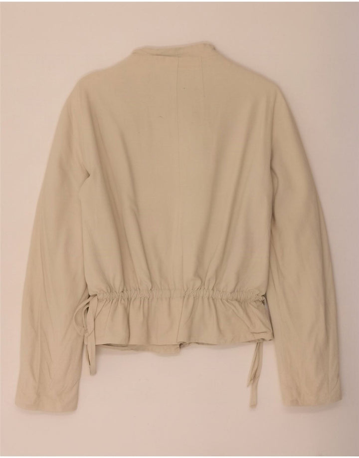 Hugo Boss Dame Blazer Jacket UK 14 Medium Beige Linen