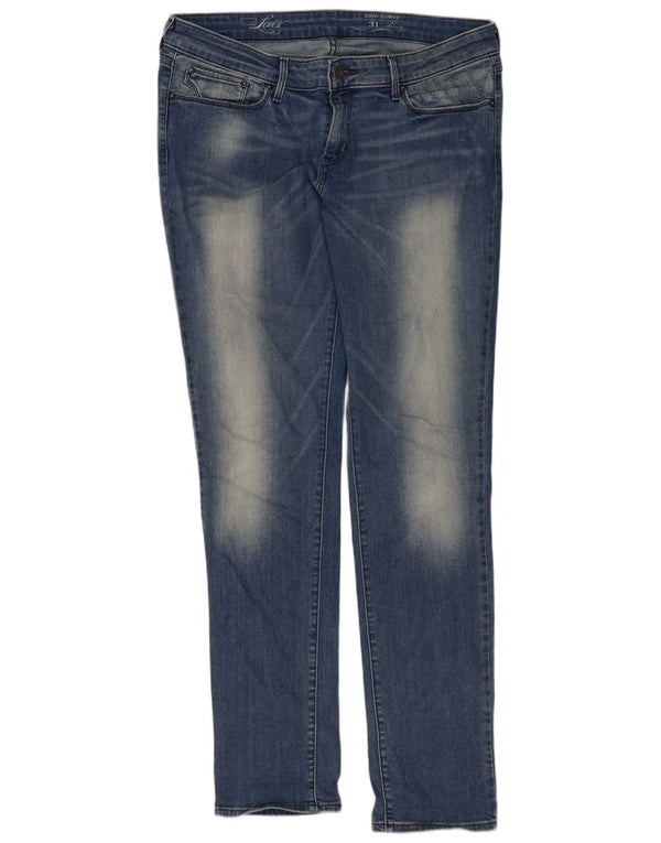 Levi's Dame Demi Curve Skinny Jeans med lav talje W31 L34 Blå Bomuld