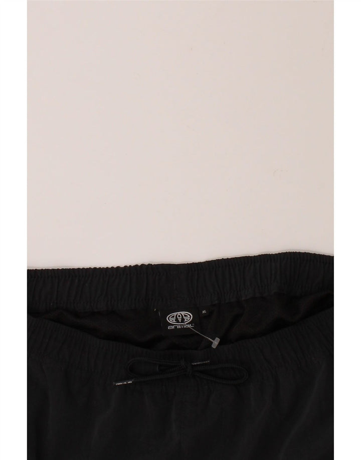 ANIMAL Mens Graphic Swimming Shorts XL  Black Polyester Vintage Animal and Second-Hand Animal from Messina Hembry 