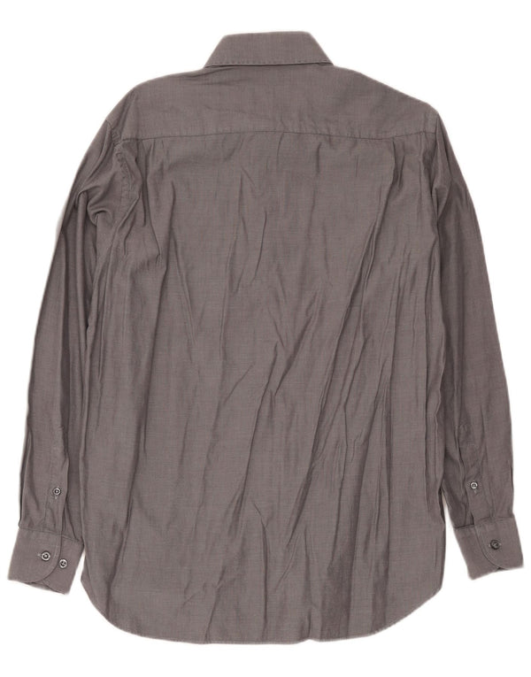 Enrico Coveri Herreskjorte Størrelse 40 15 3/4 Medium Grå Bomuld