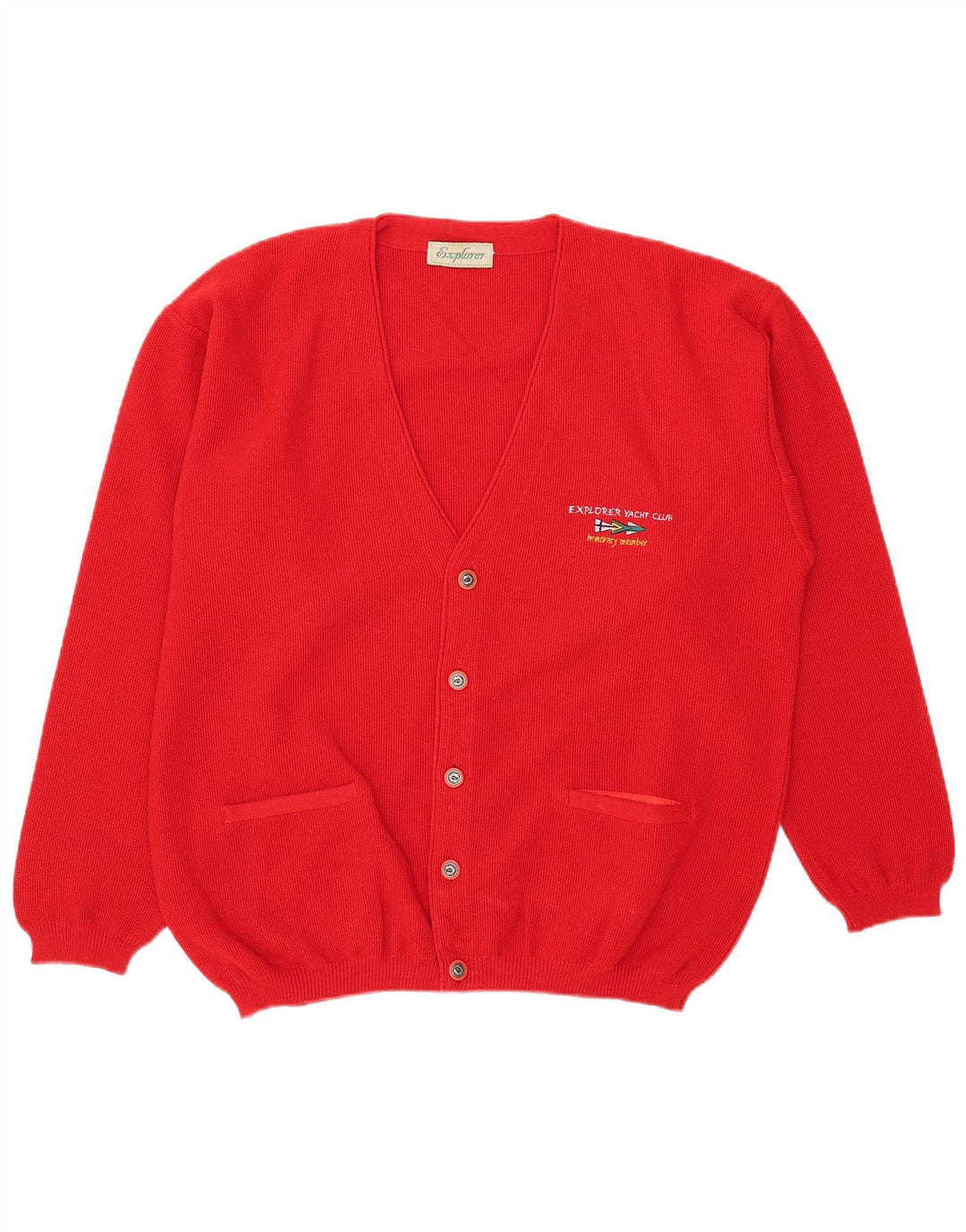 Explorer Herre cardigan sweater IT 54 XL Rød Akryl