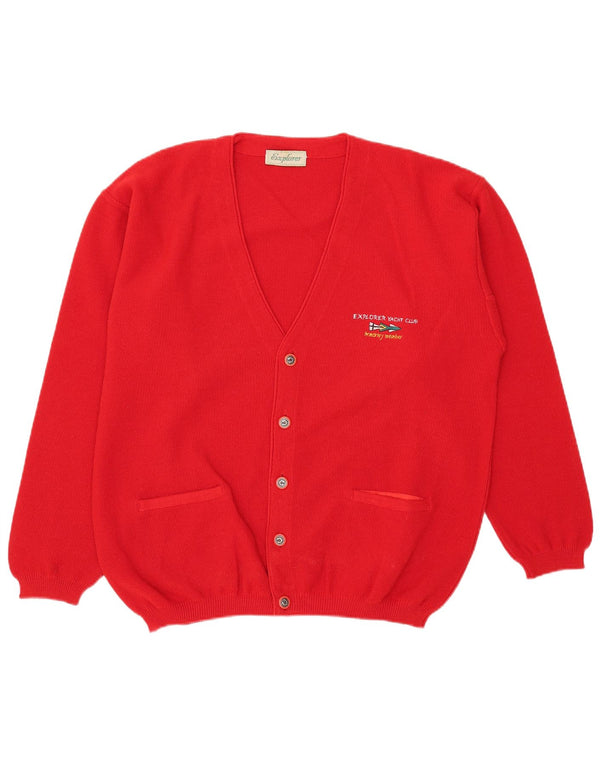 Explorer Herre cardigan sweater IT 54 XL Rød Akryl