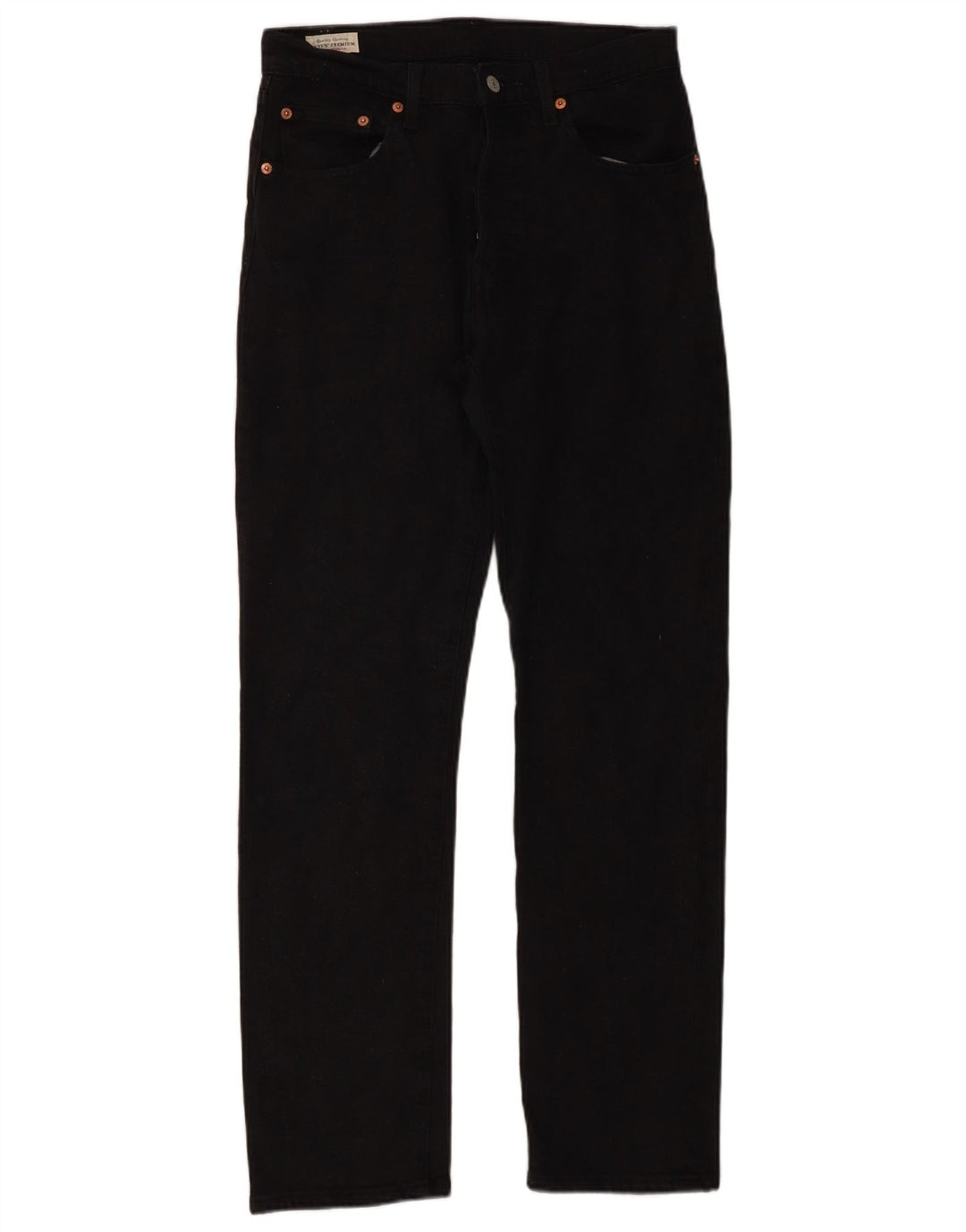 Levi's Herre 501 lige jeans W27 L30 sort bomuld