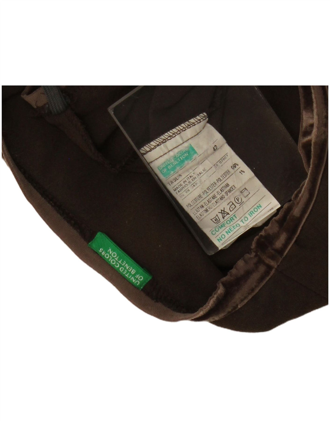 BENETTON A-line nederdel til kvinder med lav talje IT 42 Medium W34 Brun polyester