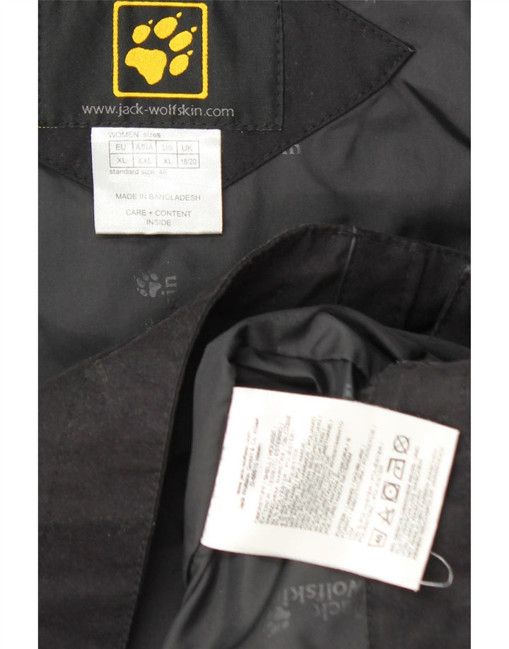 Jack Wolfskin Womens Windbreaker Coat UK 18/20 XL Sort Polyester