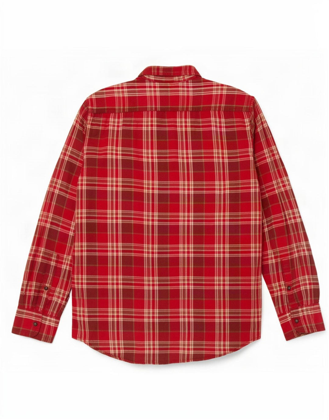 Timberland Dame Flanelskjorte UK 14 Medium Rød Plaid Bomuld