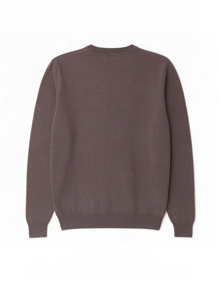 Marks & Spencer Herre sweater med rund hals, mellemgrå bomuld