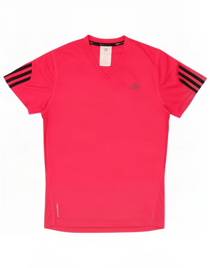 Adidas Dame Climacool T-Shirt Top UK 12 Medium Pink Polyester