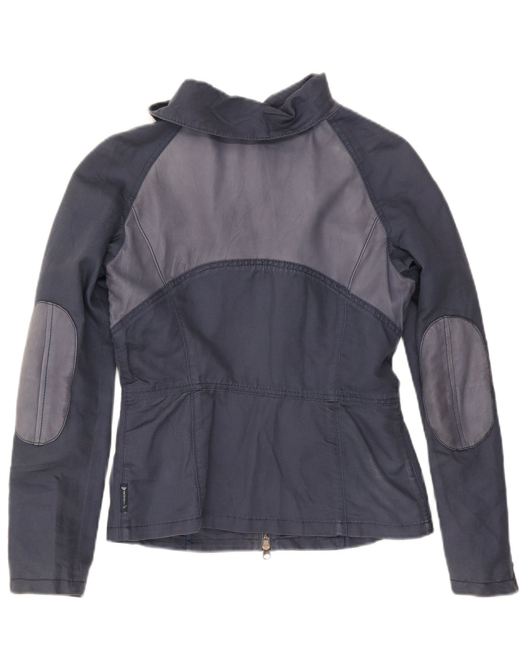 Armani Jeans Dame Bomber Jacket UK 14 Medium Navy Blue Bomuld