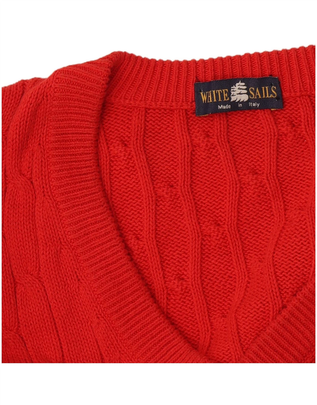 White Sails Herre V-hals sweater Stor Orange