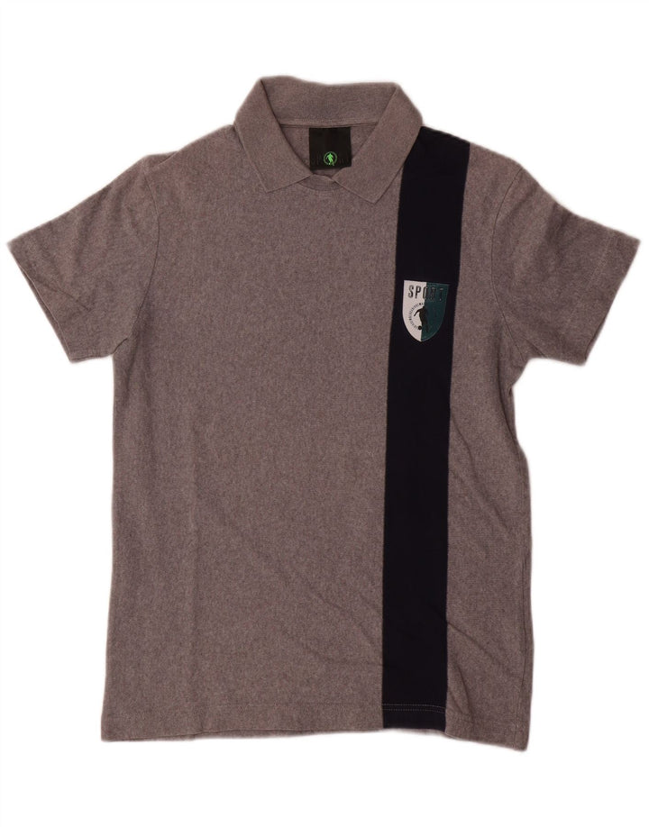 Bikkembergs Herre Polo Shirt Lille Grå Colourblock Bomuld