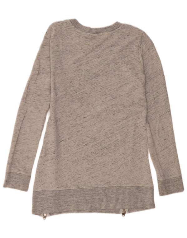 Abercrombie & Fitch Womens Sweatshirt Jumper UK 6 XS Grey Cotton