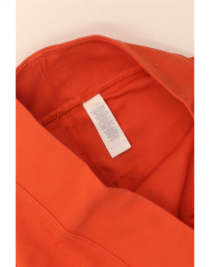 Nike Dame Leggings UK 10 Small Orange Viscose