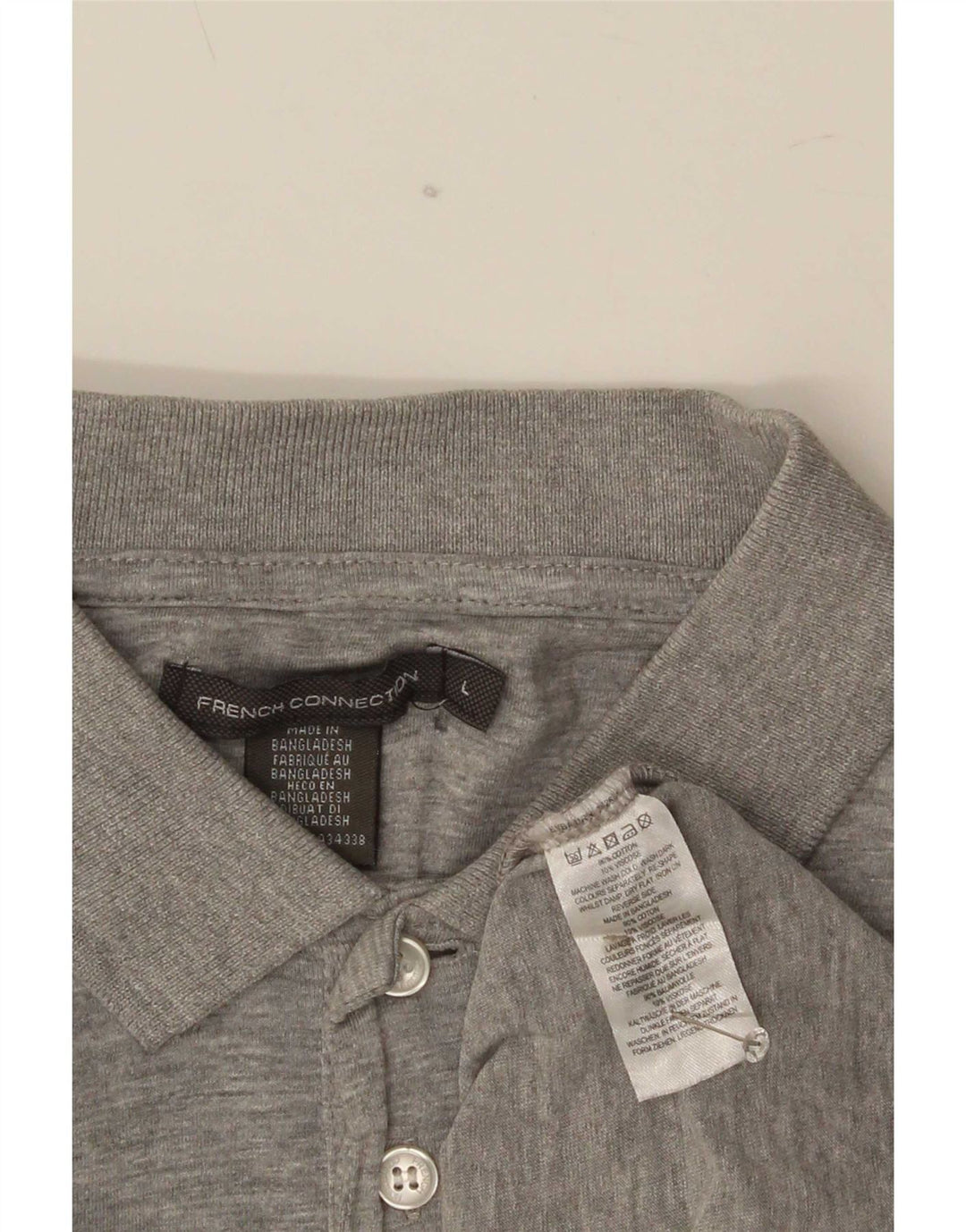 French Connection Herre Polo Shirt Stor Grå Bomuld